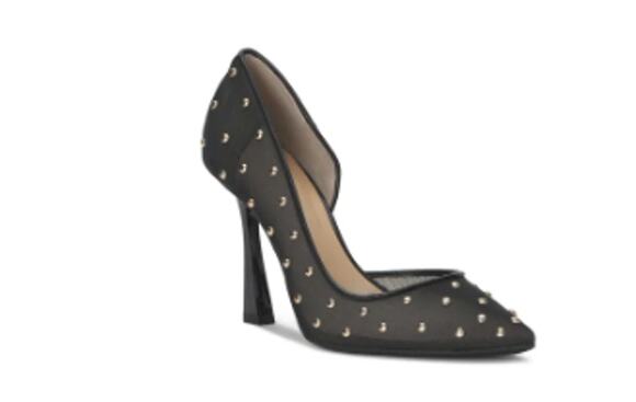INC International Concepts Shoes - INC Shoes Women's Size 7.5 Black Kalaya2F Studded D'Orsay Pumps Heels Dressy